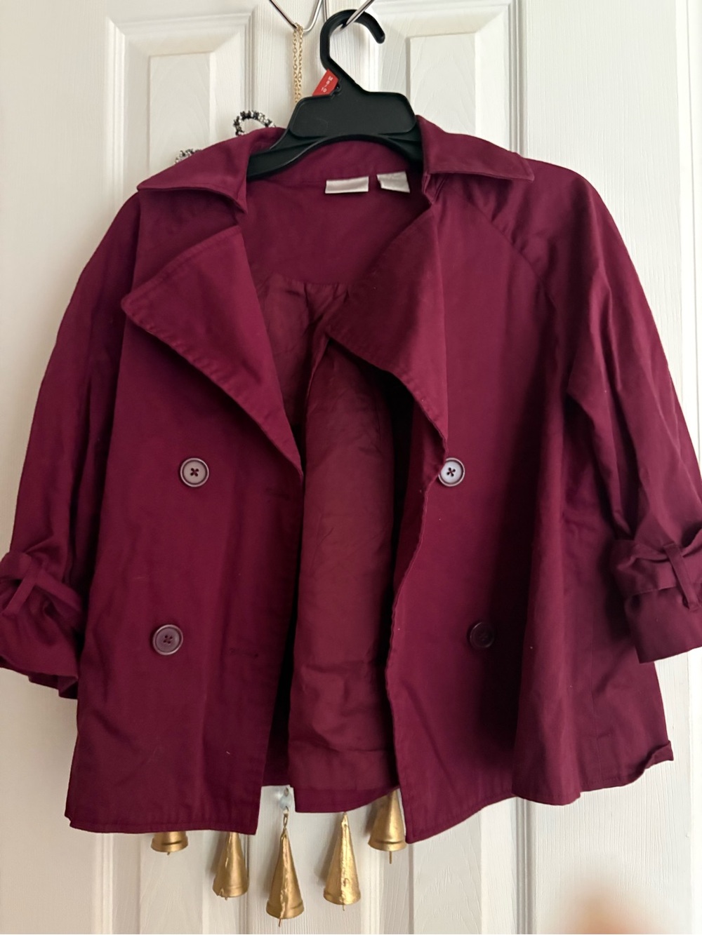 Spiegel Burgundy Short Trench Jacket